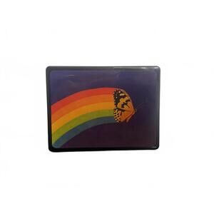 Vintage Music Box with Rainbow and Butterfly Design